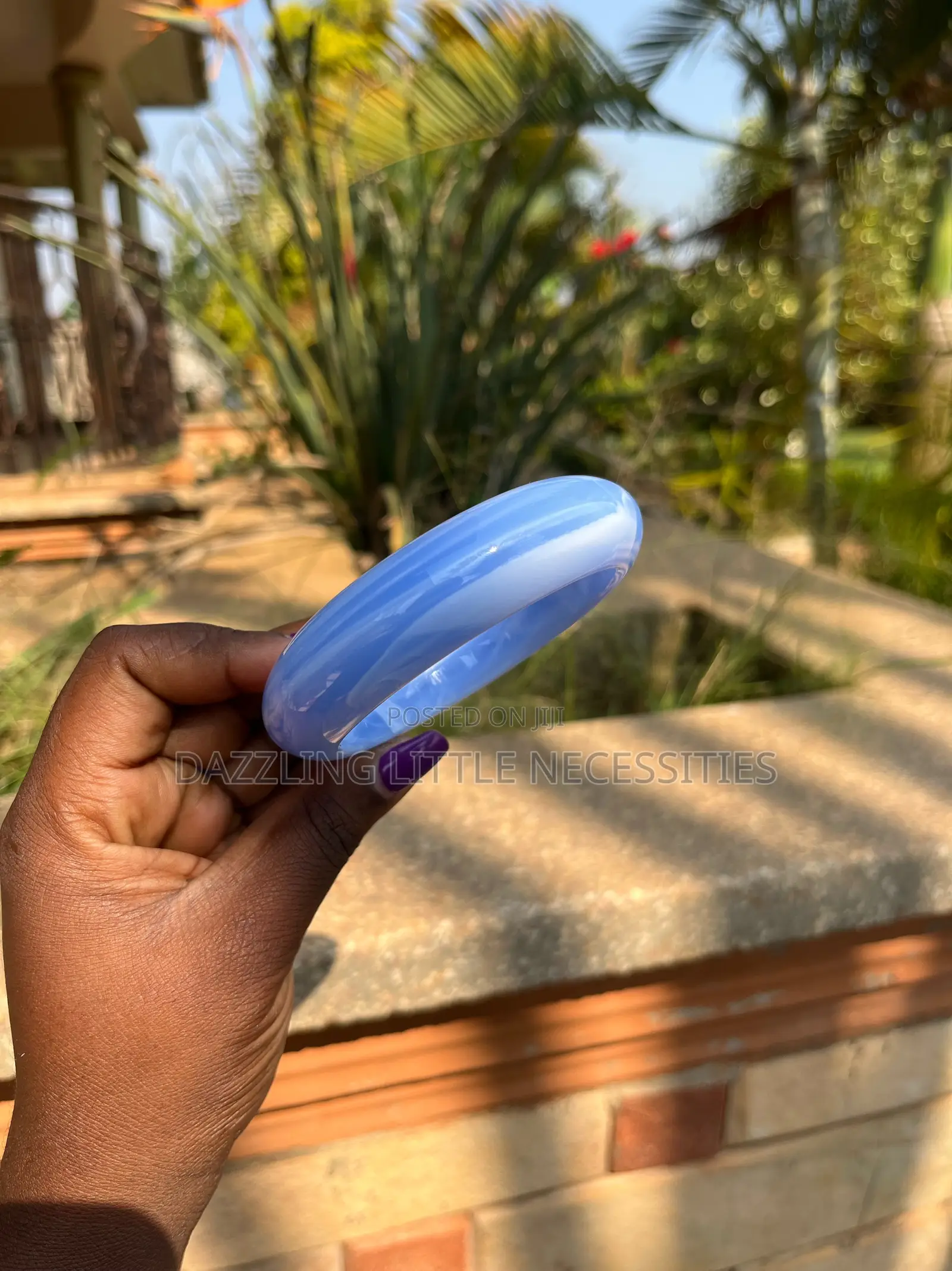 Sky Blue Acrylic Bangle for Women