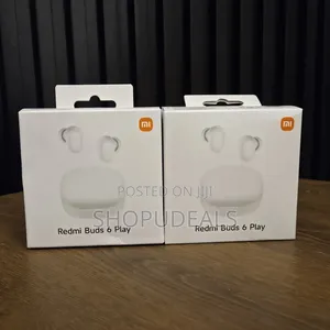 Xiaomi Redmi Buds 6 Play in White, Featuring a 36-Hour Total Battery
