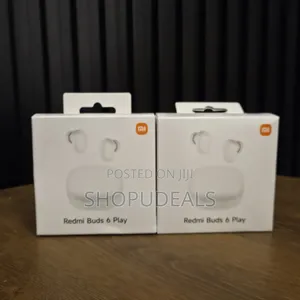 Xiaomi Redmi Buds 6 Play in White, Featuring a 36-Hour Total Battery
