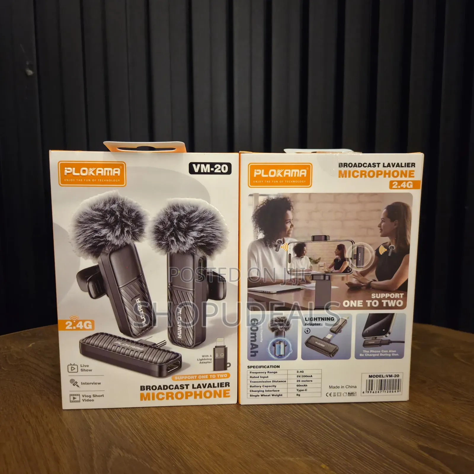 Plokama Vm20 Mic Wireless Clip-on Microphone Lavalier HP Plug Play