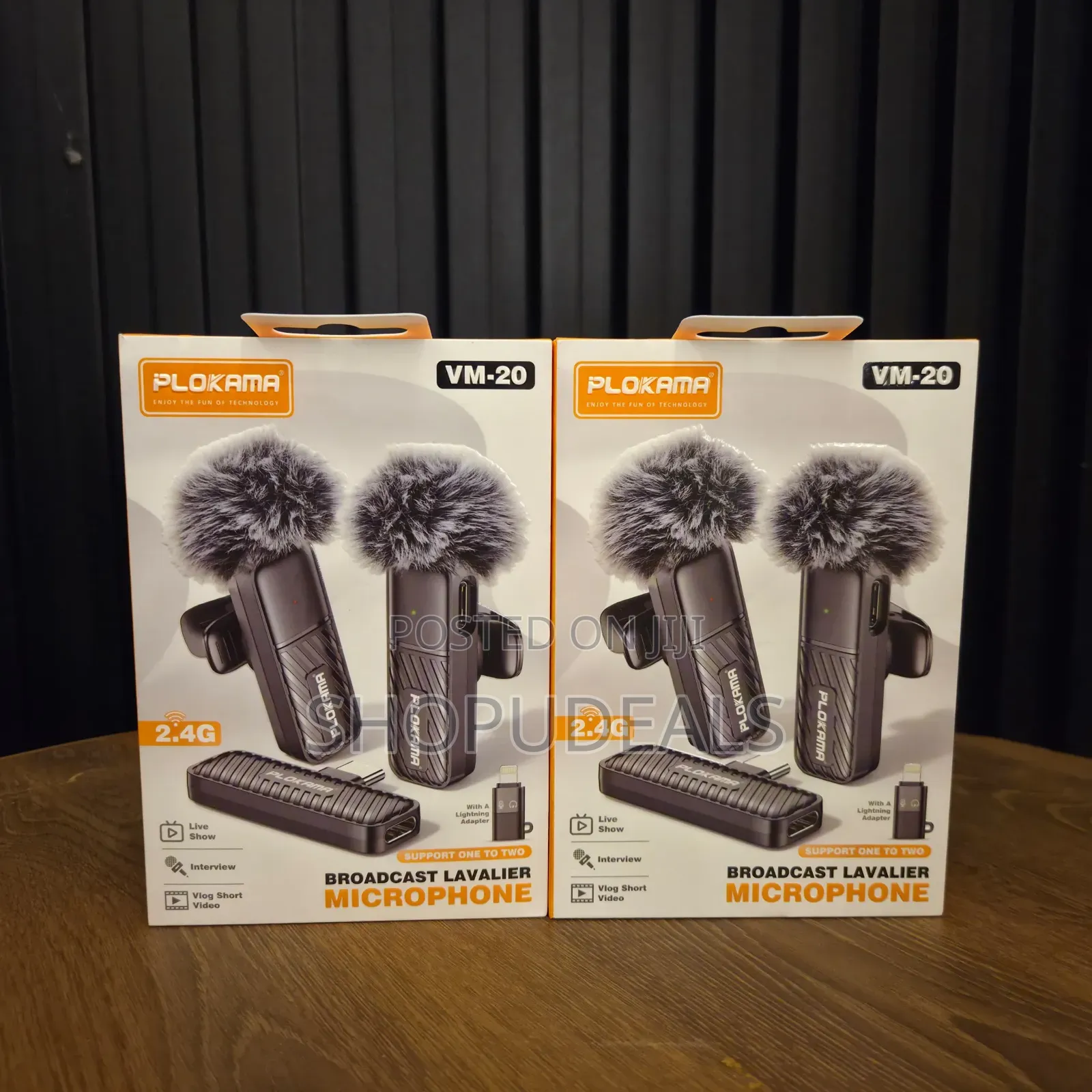 Plokama Vm20 Mic Wireless Clip-on Microphone Lavalier HP Plug Play