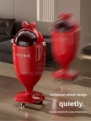 Modern Decorative Standing Trash Can With Bow Accent
