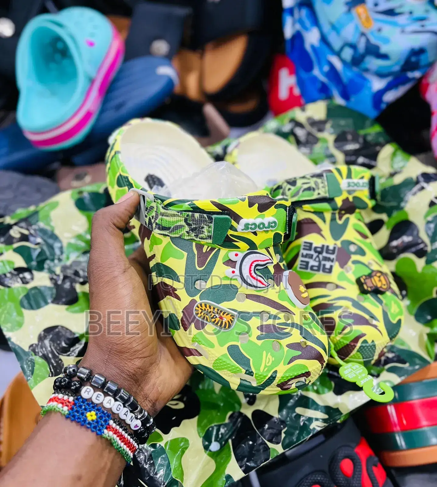 Bape X Crocs Limited Edition Camo Clogs