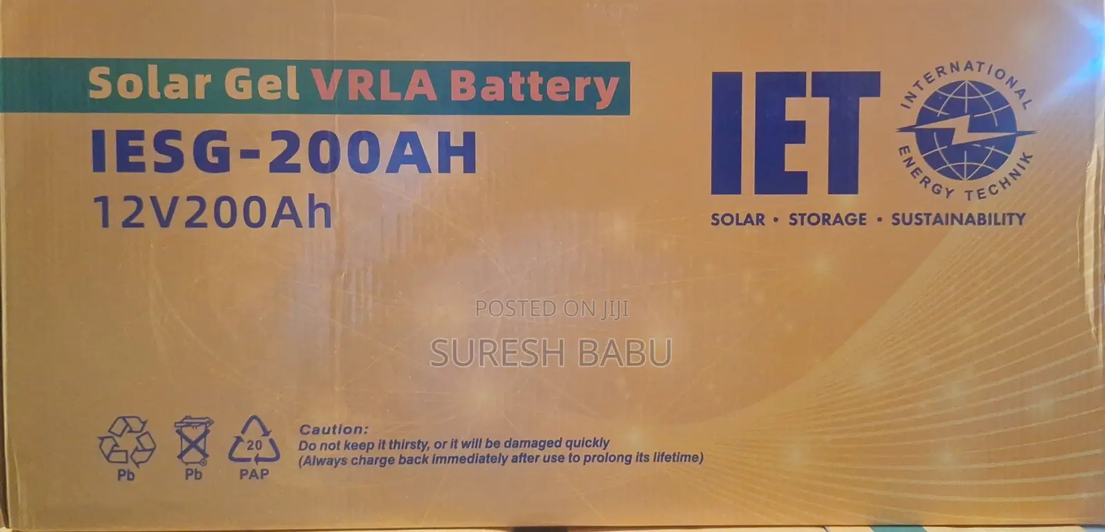 200ah 12v Gel Vrla Battery
