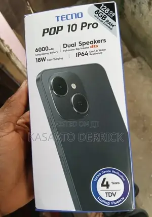 New Tecno Pop 10 Pro 128 GB Black