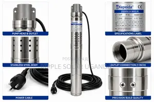 250w Ac Borehole Water Pump 70m Head Deep Well 220v 1800l/H