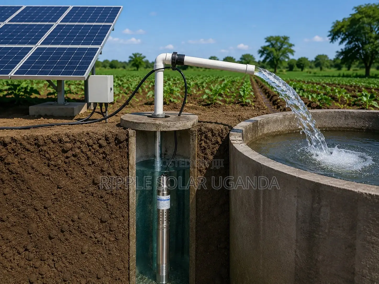 250w Ac Borehole Water Pump 70m Head Deep Well 220v 1800l/H