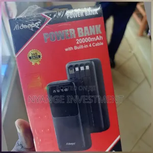 Aldeepo Power Bank With 20,000mah With Four Built-in Charging Cables.