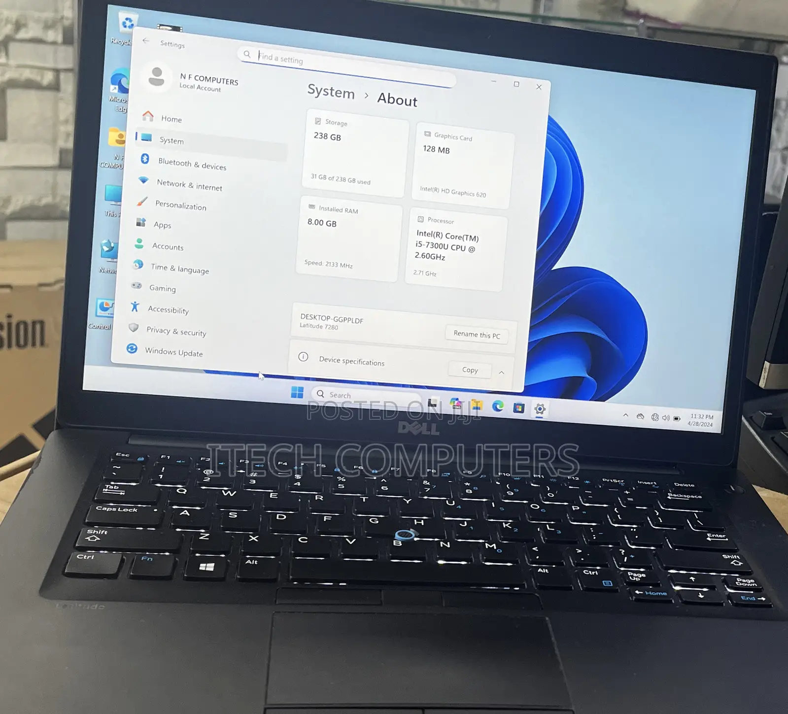 Laptop Dell Latitude 7280 8GB Intel Core i5 SSD 256GB