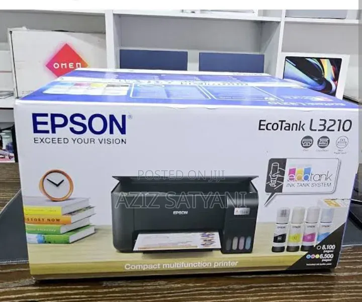Epson Ecotank L3210 Compact 3-in-1 (Print, Scan, Copy) Inkjet Printer