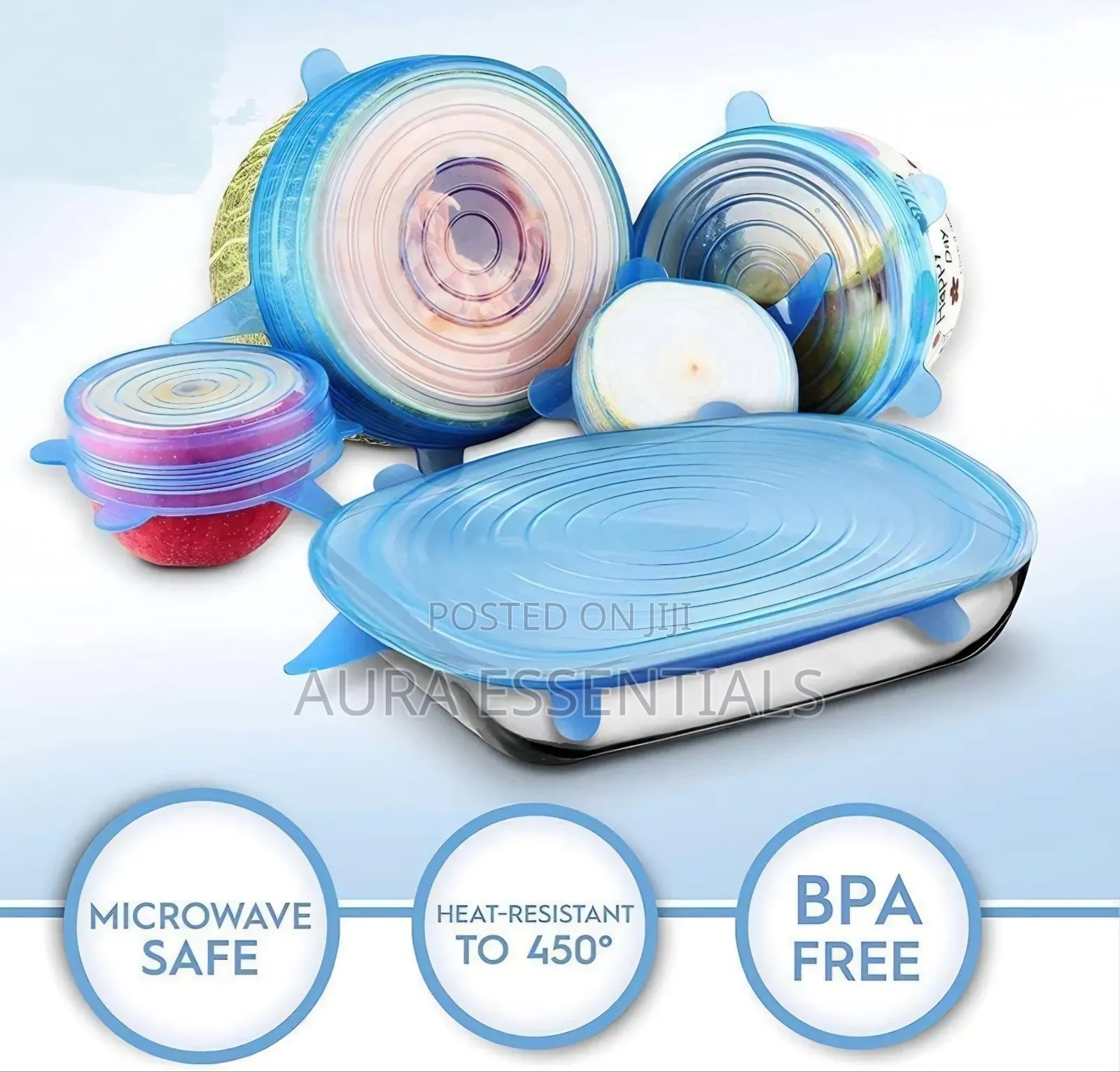 6 Super Stretch Silicon Lids