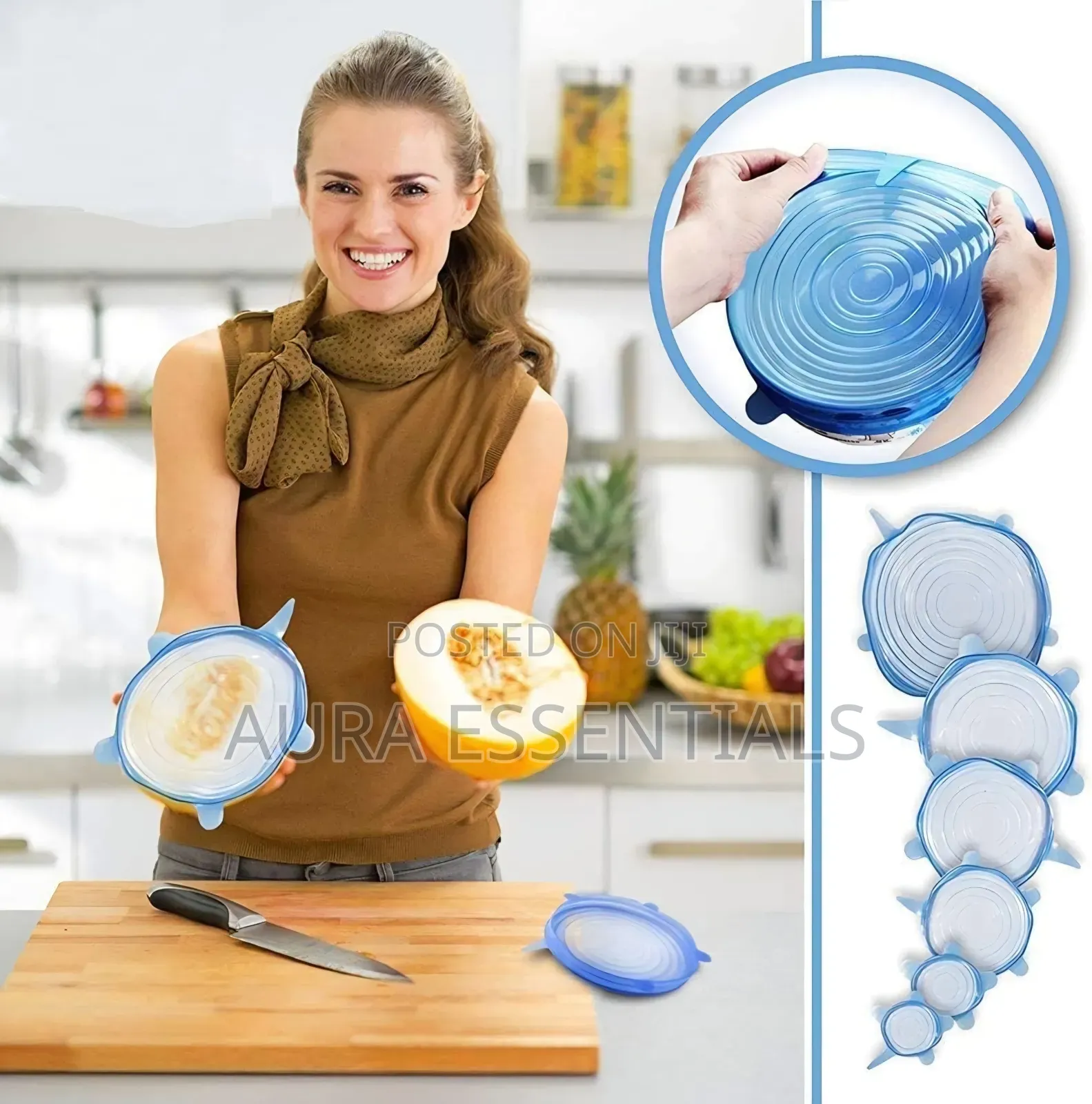 6 Super Stretch Silicon Lids