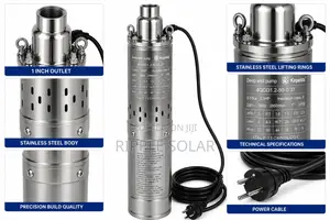 370w AC Borehole Water Pump 80m Deep Well Submersible Pump