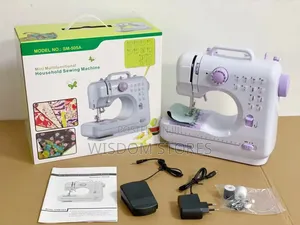 Model Sm-505a Mini Multifunctional Household Sewing Machine.