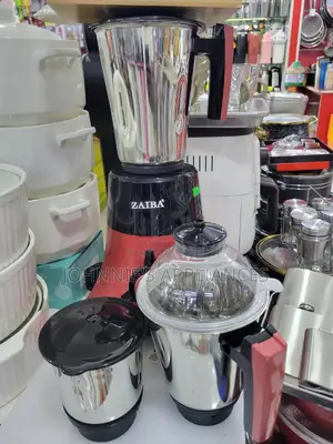 (3in1)Zaiba India Heavy Duty Stainless Steel Jug Blender