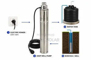 550w AC Borehole Water Pump 107m Deep Well 2700l/H 220v