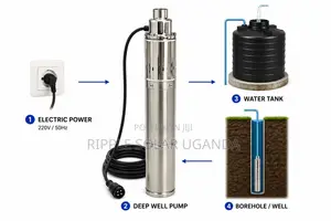 550w AC Borehole Water Pump 107m Deep Well 2700l/H 220v