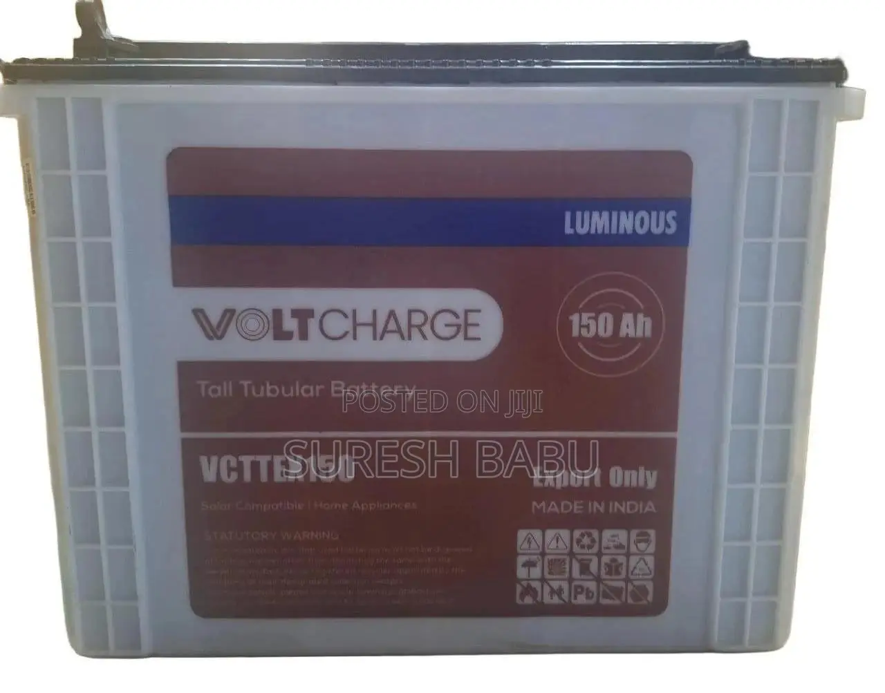 Luminous 150ah12v Tubular Battery