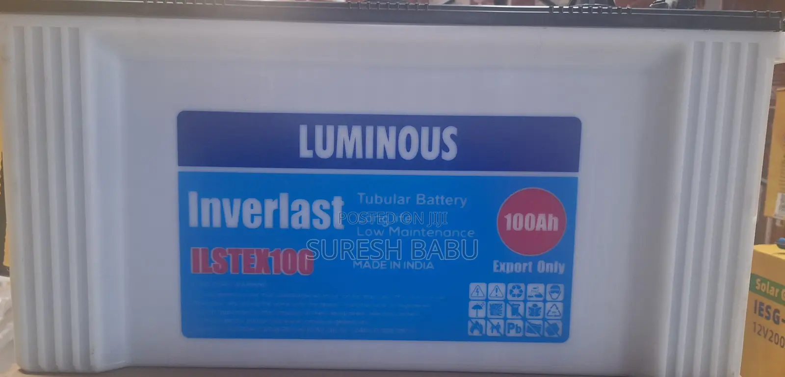 Luminous 100ah12v Tubular Battery