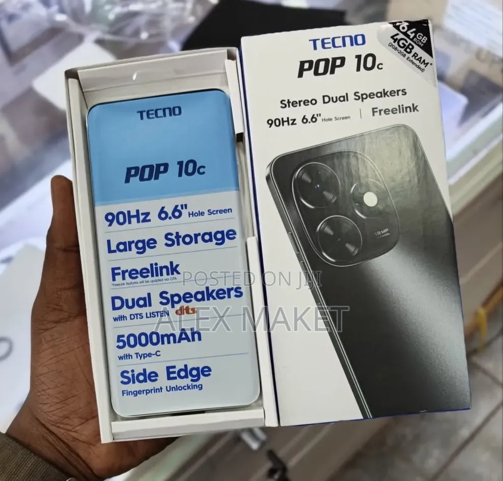 New Tecno Pop 10C 128 GB Black