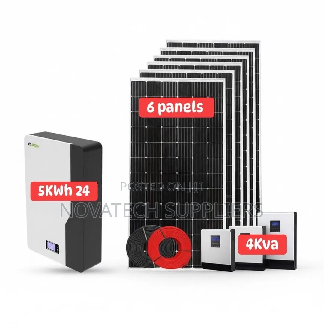 Complete 5kwh 24v 200ah Solar Kit | 6kva Hybrid Inverter