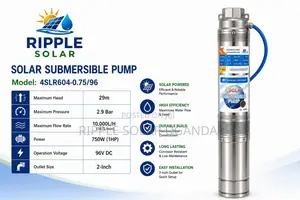 750w Solar Borehole Water Pump 29m Head 10000l/H 96v High Flow