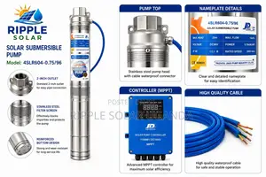 750w Solar Borehole Water Pump 29m Head 10000l/H 96v High Flow