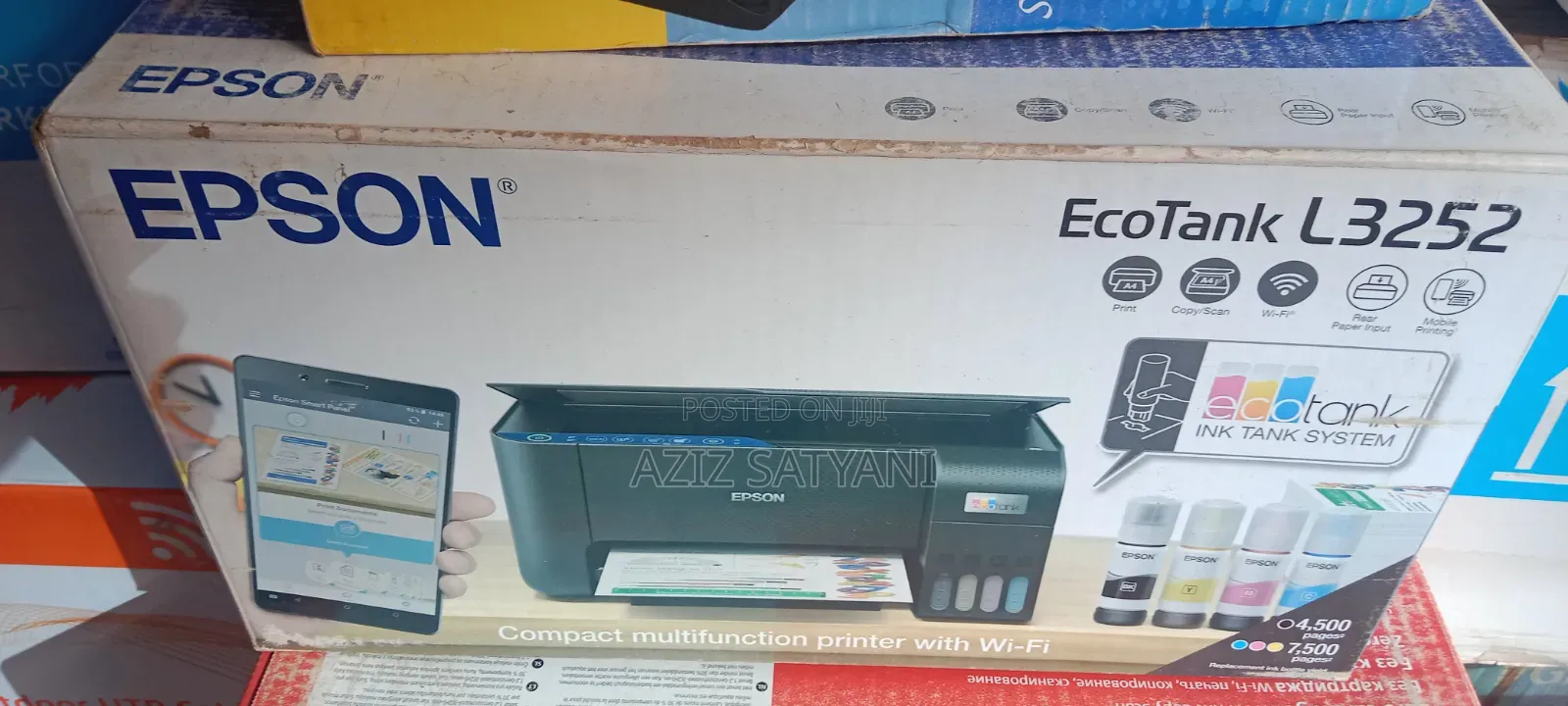 Epson Ecotank L3251 N L3252 Compact, 4-in-1 (Print, Copy, Scan,Wifi)