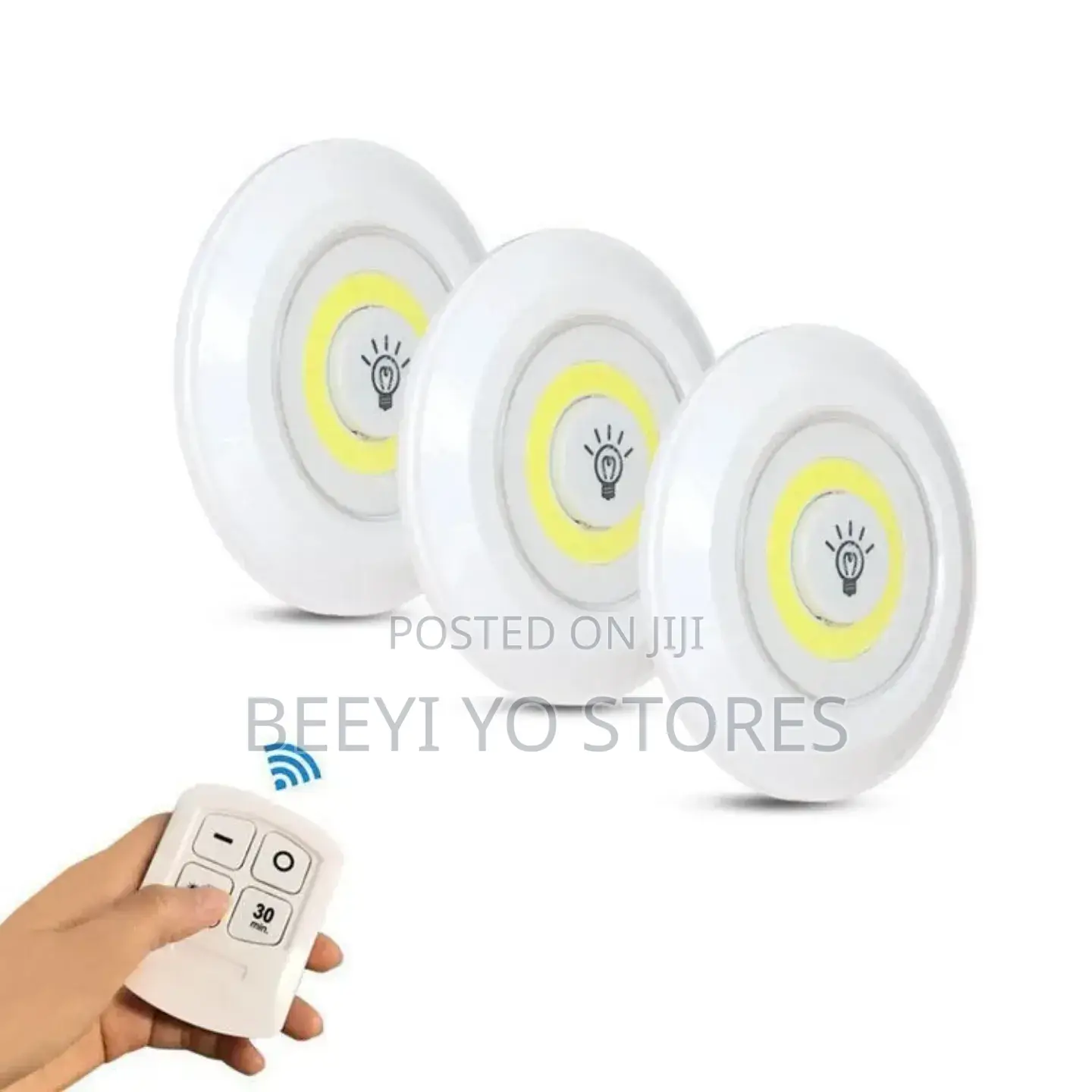 Wireless Led Lights With Remote Control (Set of 3)