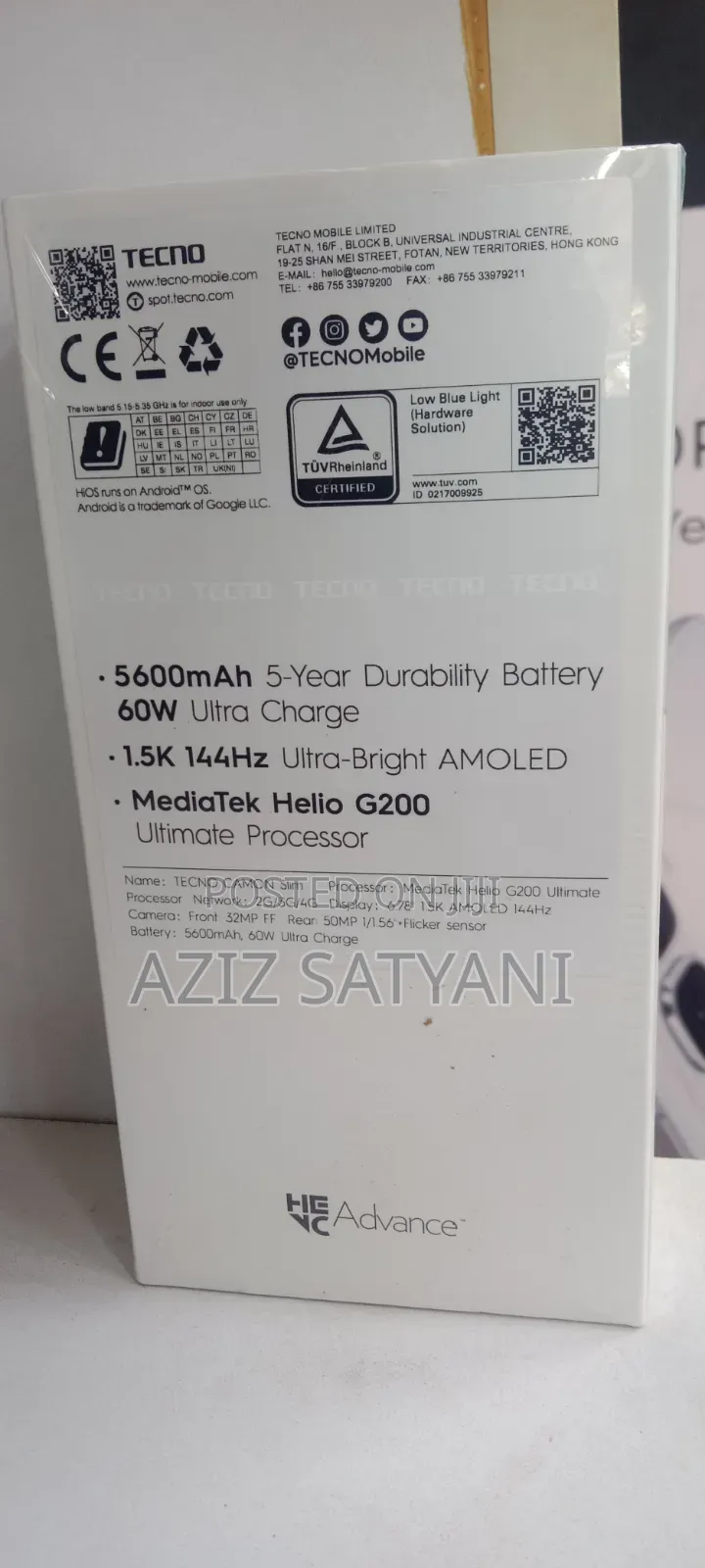 New Tecno Spark Slim 256 GB