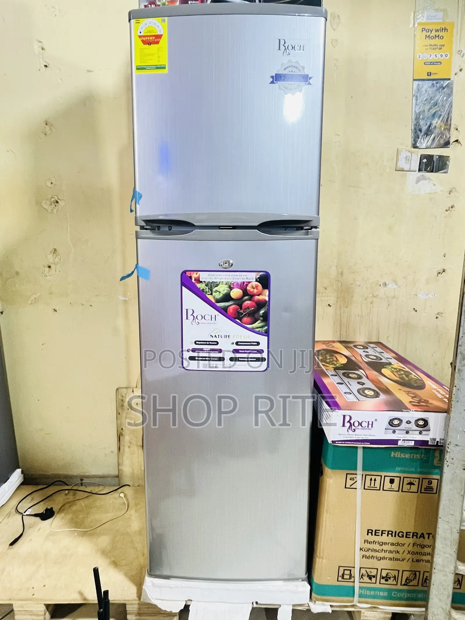 Roch 190 Liters Double Door Orginal Refrigerator