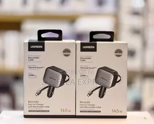 Ugreen 145w Retractable Car Charger With Built-in 60w Usb-C Cable 70c