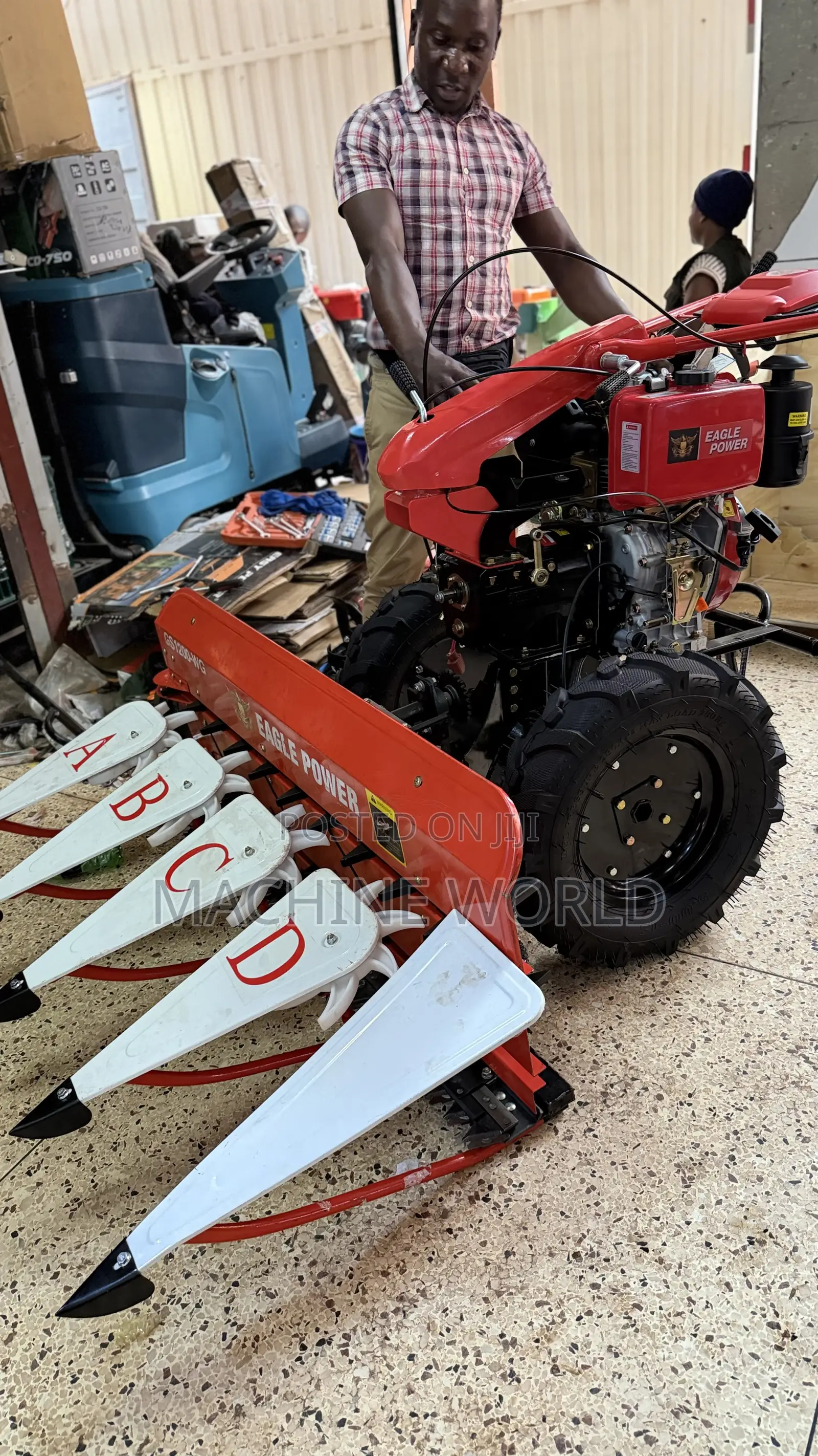 Rice Havestor With Tractor