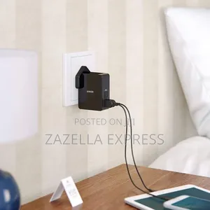 Anker Power Port 4 Lite Usb Plug Charger,Uk and Eu Travel Charger,