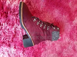 Heeled Hiking-Style Ankle Boots