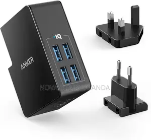 Anker 4-Port Usb Charger, Powerport 4 Lite -Uk and Eu Travel Charger,