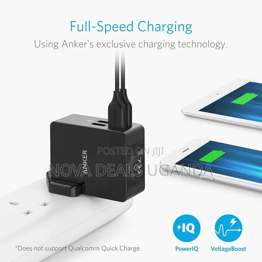 Anker 4-Port Usb Charger, Powerport 4 Lite -Uk and Eu Travel Charger,
