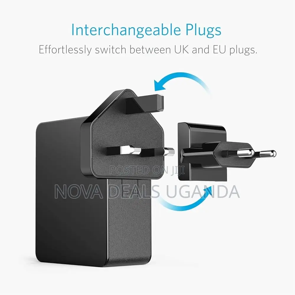 Anker 4-Port Usb Charger, Powerport 4 Lite -Uk and Eu Travel Charger,