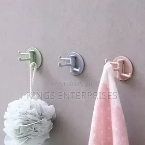 3pcs Set of Adhesive Bathroom Hooks/Hangers
