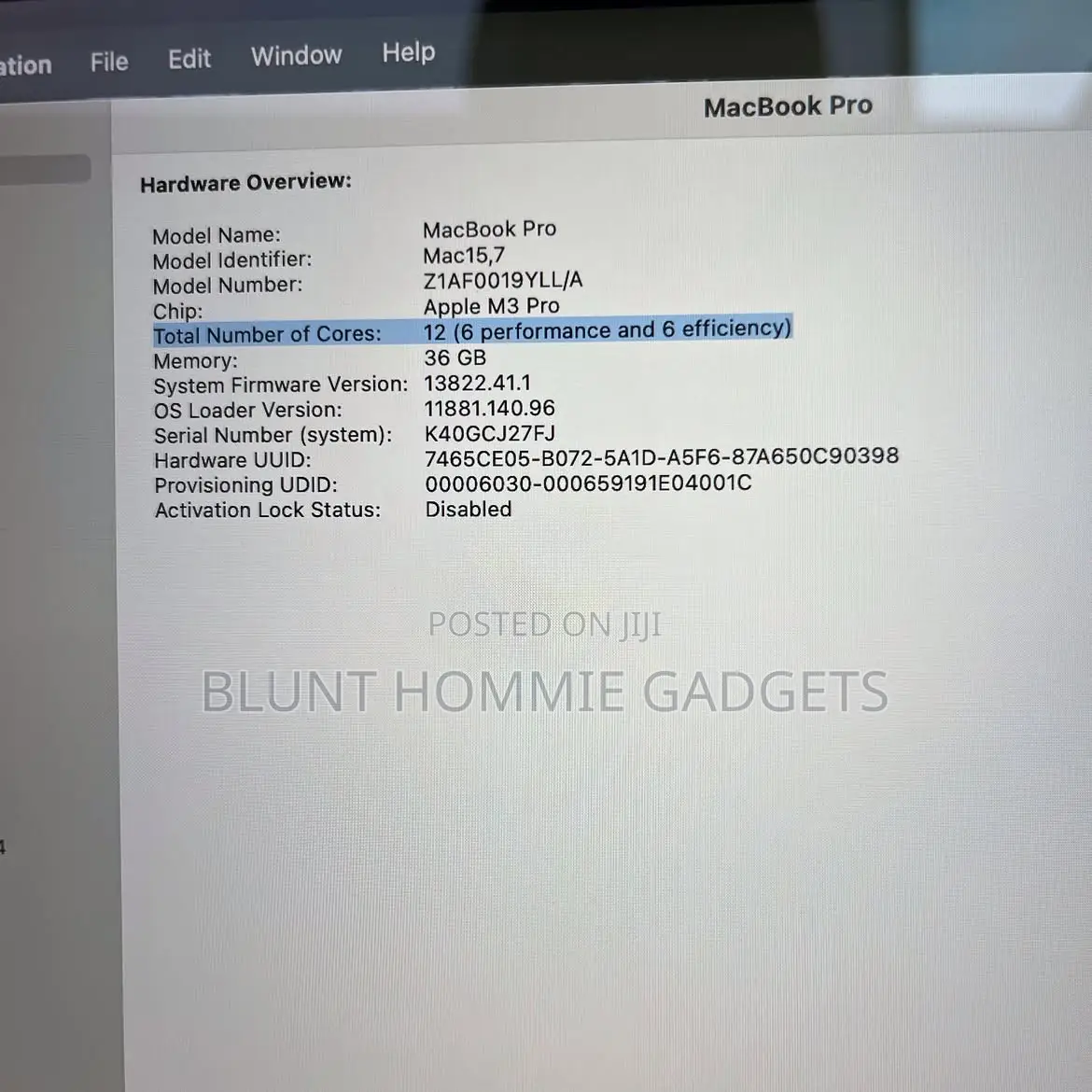 Laptop Apple MacBook Pro 2023 M3 Pro 18GB Apple M3 Pro SSD 1T