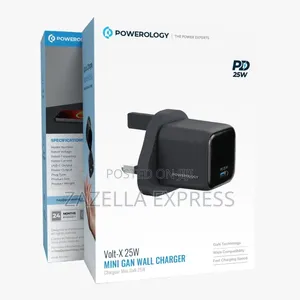 Powerology Volt X 25w Mini Gan Wall Charger With 1.2m Type C