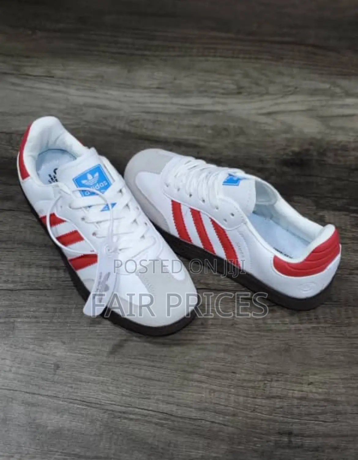 Unisex Samba Sneakers White Red 37-45