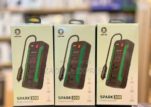Green Lion Spark 300 Car Power Inverter, Car Charger, 4 Usb Port