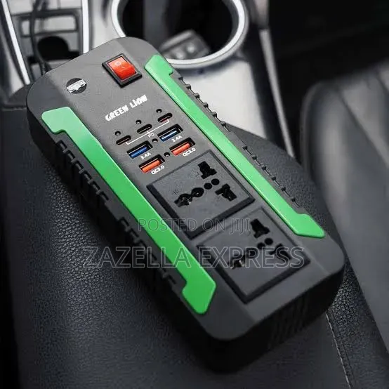 Green Lion Spark 300 Car Power Inverter, Car Charger, 4 Usb Port