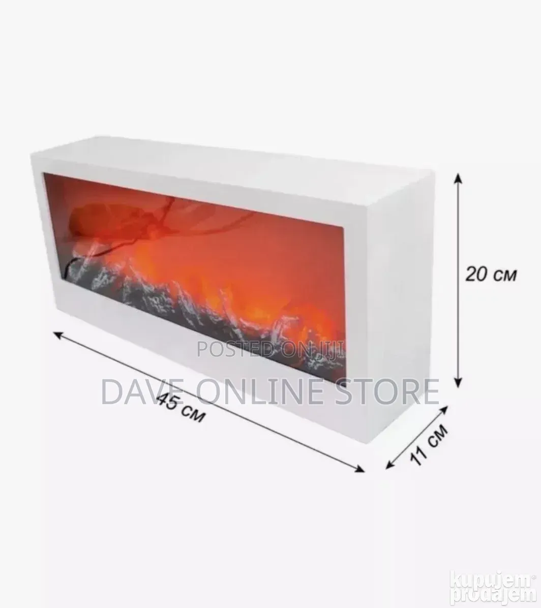 45 Cm Led Electric Fireplace Lantern