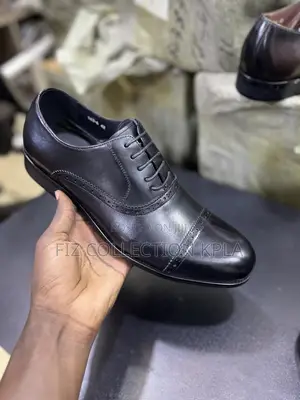 Original Franco Banetti Pure Leather Black Oxford Shoes