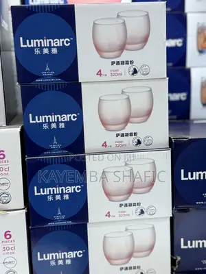 Dozen Luminarc Frost Short Juice Water Glasses (12 Pcs) - Soft Pink