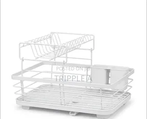 Large Dish Drying Rack Drainer Kitchen Sink Plate Draining Tray
