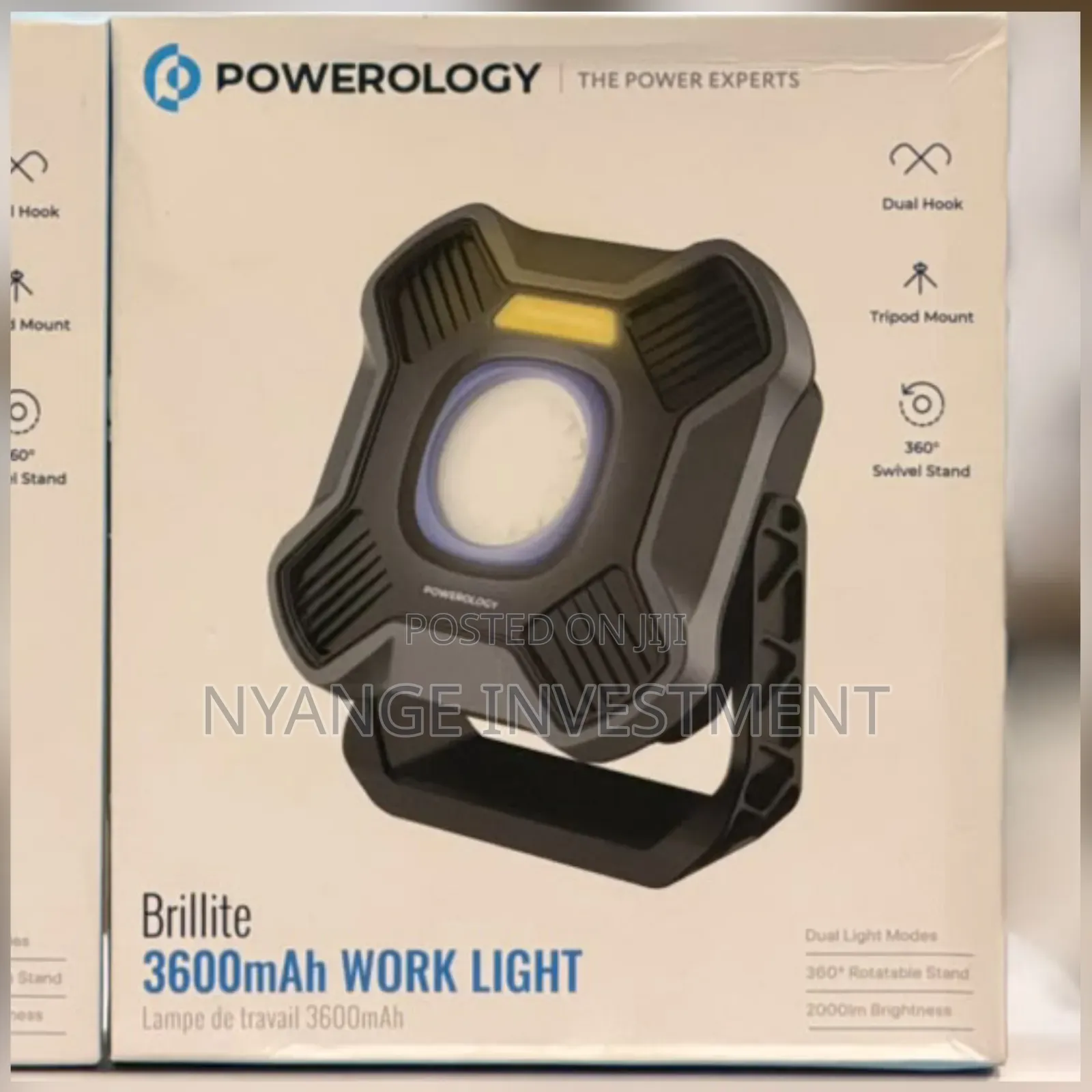 Powerology Brillite Work Light With a 3600mah Battery Capacity.