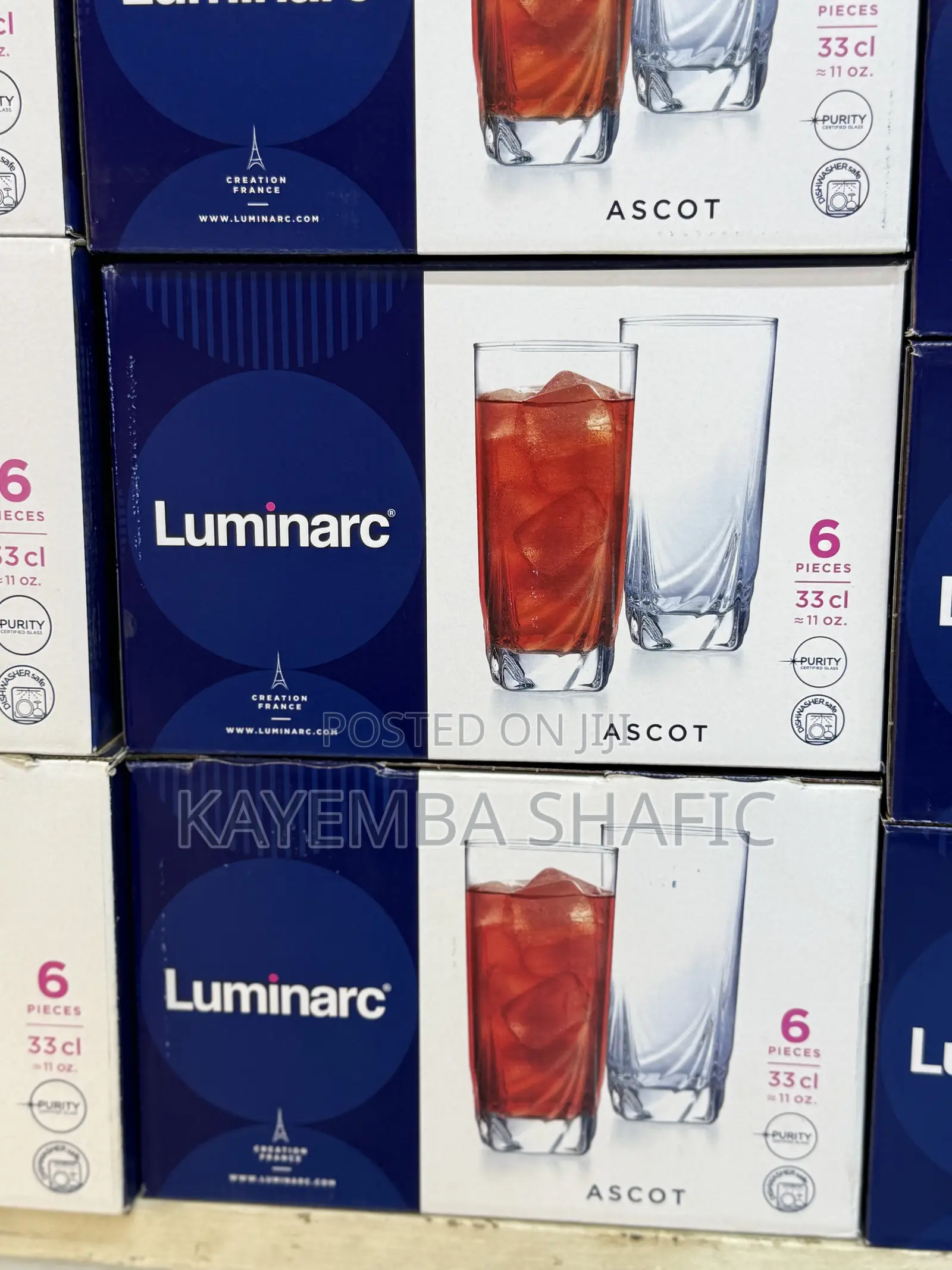 Luminarc Ascot Highball Glass Tumbler Set - 12 Pieces (Full Dozen)